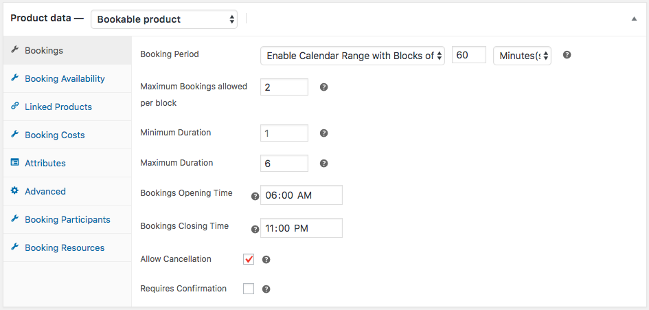 WooCommerce bookings and Appointments 