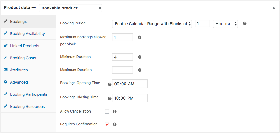 WooCommerce Bookings and Appointments