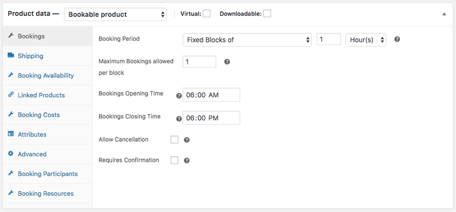 WooCommerce Bookings