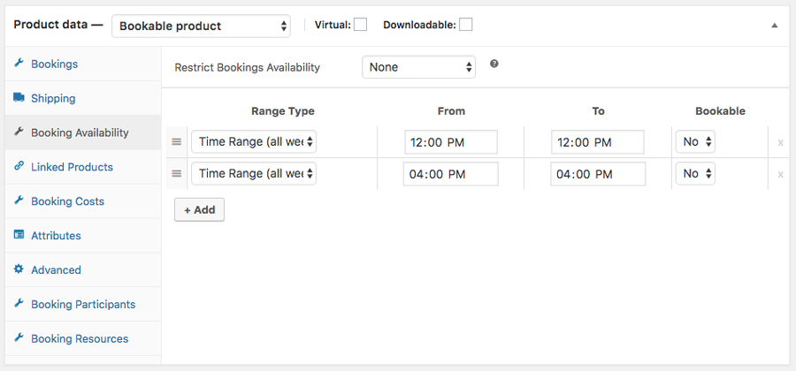 WooCommerce Bookings