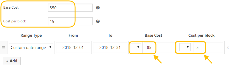 booking cost