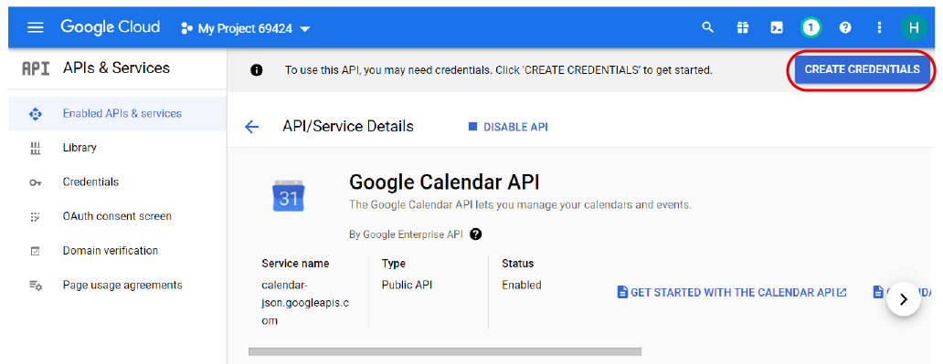 google calendar api