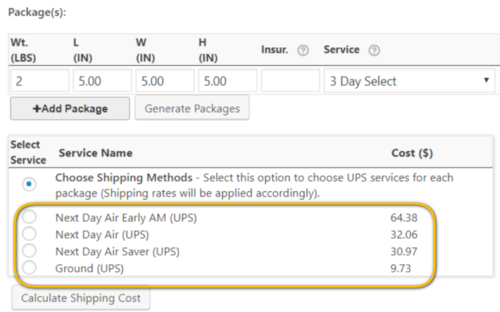 The Best Way To Display UPS Shipping Methods With Real-Time Rates On