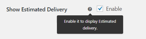 Display estimated delivery dates on the cart page