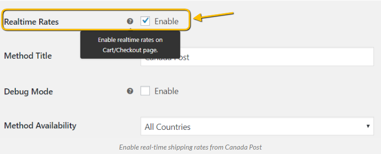 Enable Real-Time Shipping Rates from Canada Post