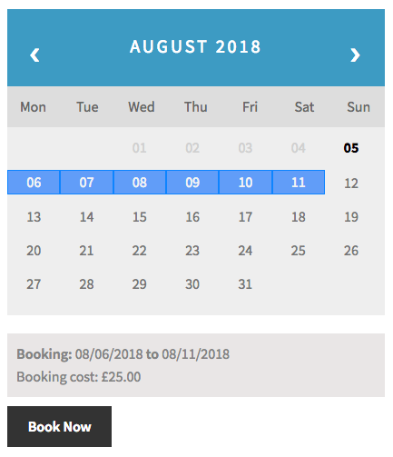 WooCommerce Bookings costs