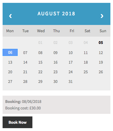 WooCommerce Bookings