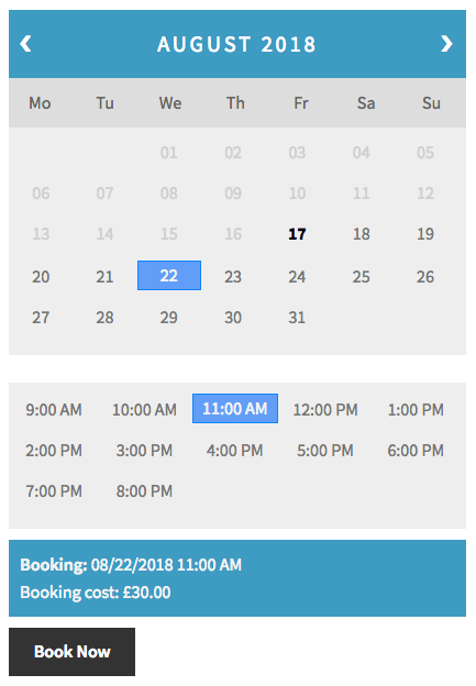 WooCommerce Bookings