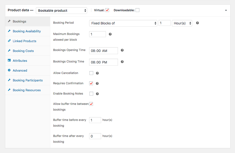 WooCommerce Bookings