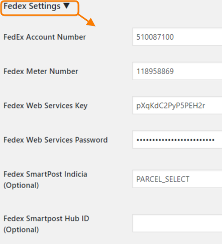 Configure FedEx Account to get Real-time Shipping Rates