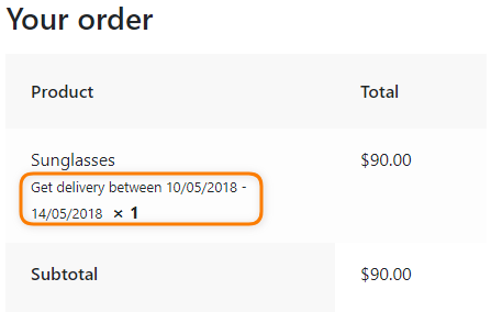 Delivery-estimate-for-a-product-on-checkout-page