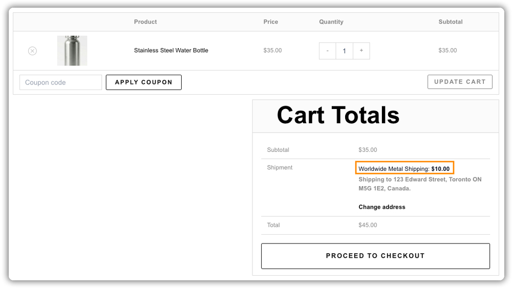 table rate shipping example