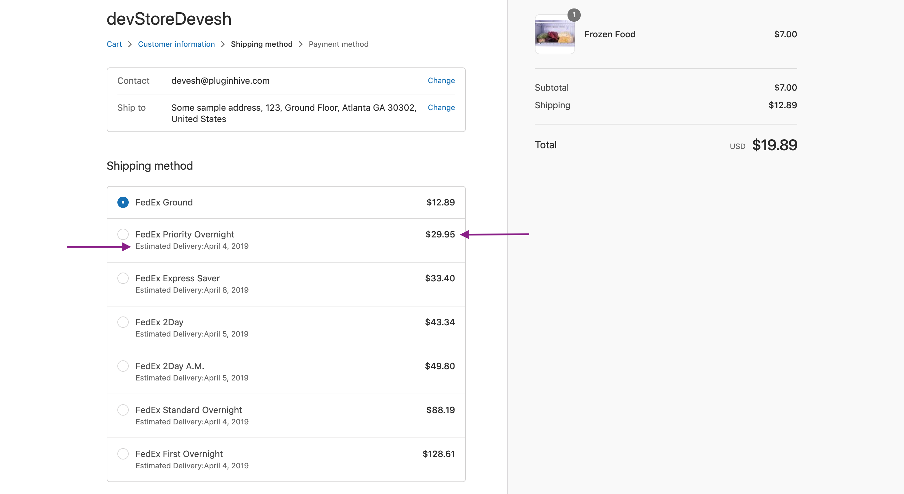 shopify fedex rates