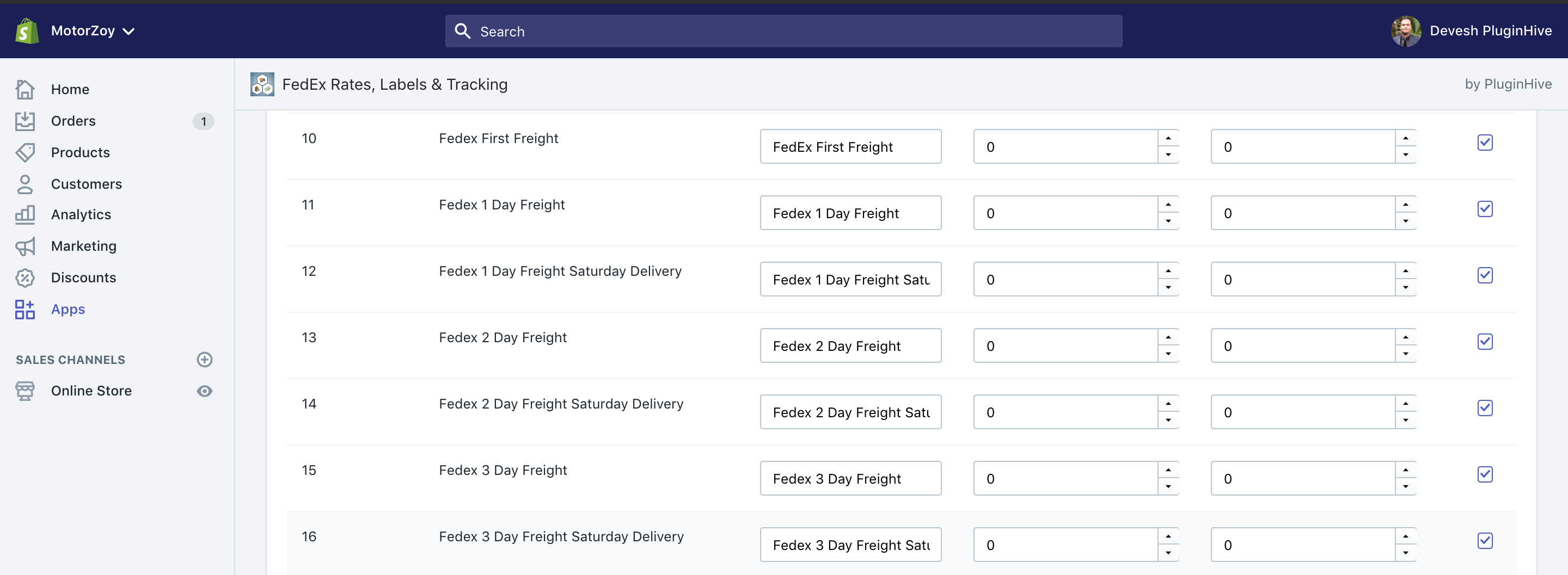 shopify fedex freight