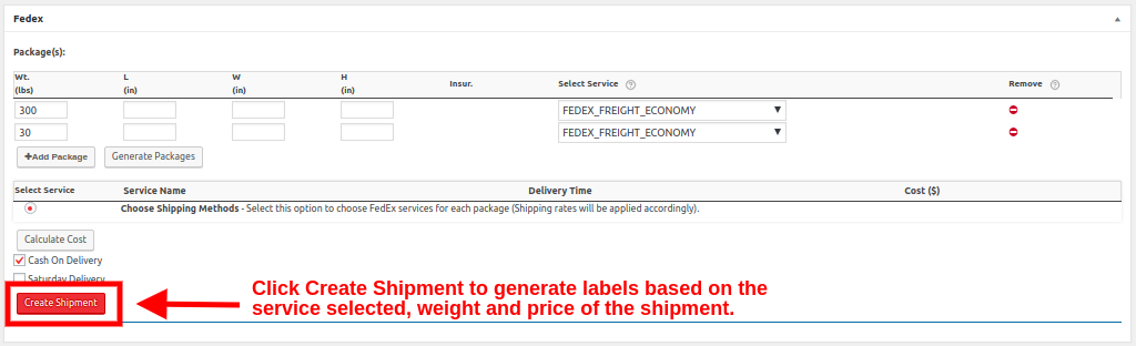 create fedex freight shipment