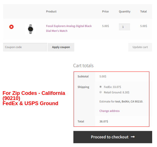 Rates based on ZIP codes - 10001