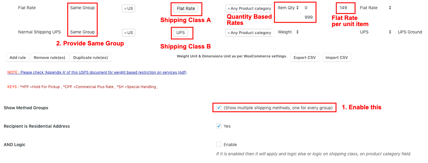 MULTI-CARRIER SHIPPING RULES