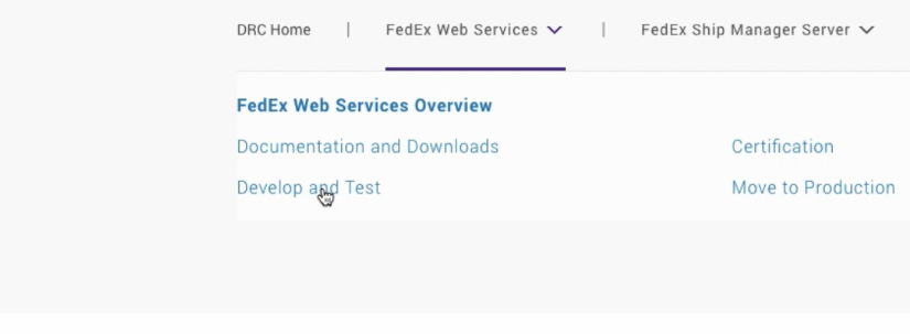 FedEx Developer Section