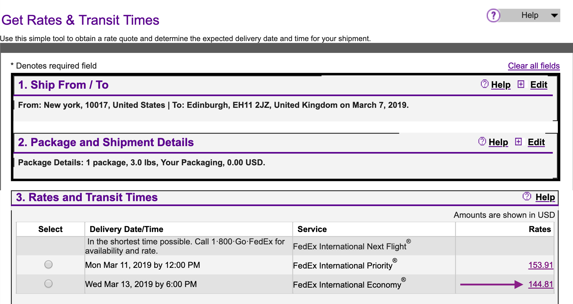 Fedex International Shipping Rates Chart