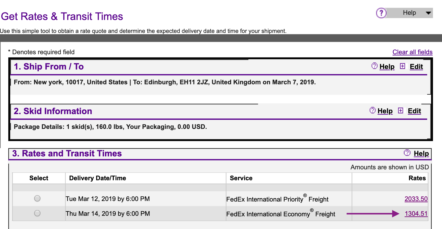 Fedex International Shipping Rates Chart