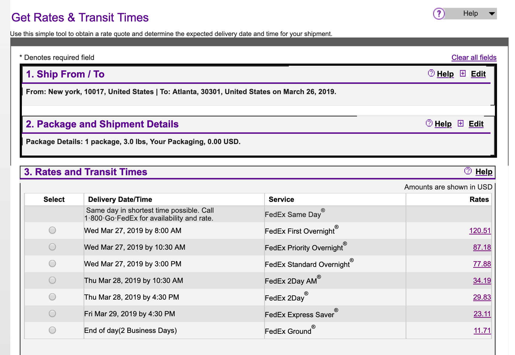 fedex express saver