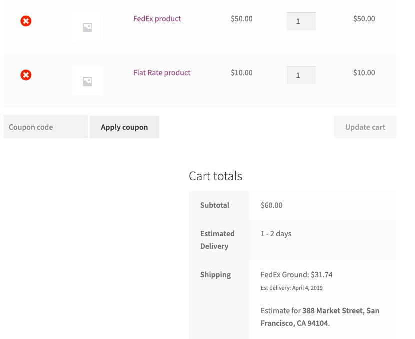 FedEx Live Rate Adjustment