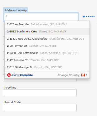 Canada post Address Validation
