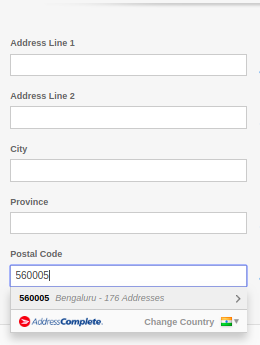 Canada post Address Validation