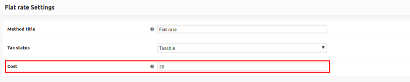 Flat rate configuration