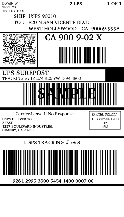 Does usps print labels in store