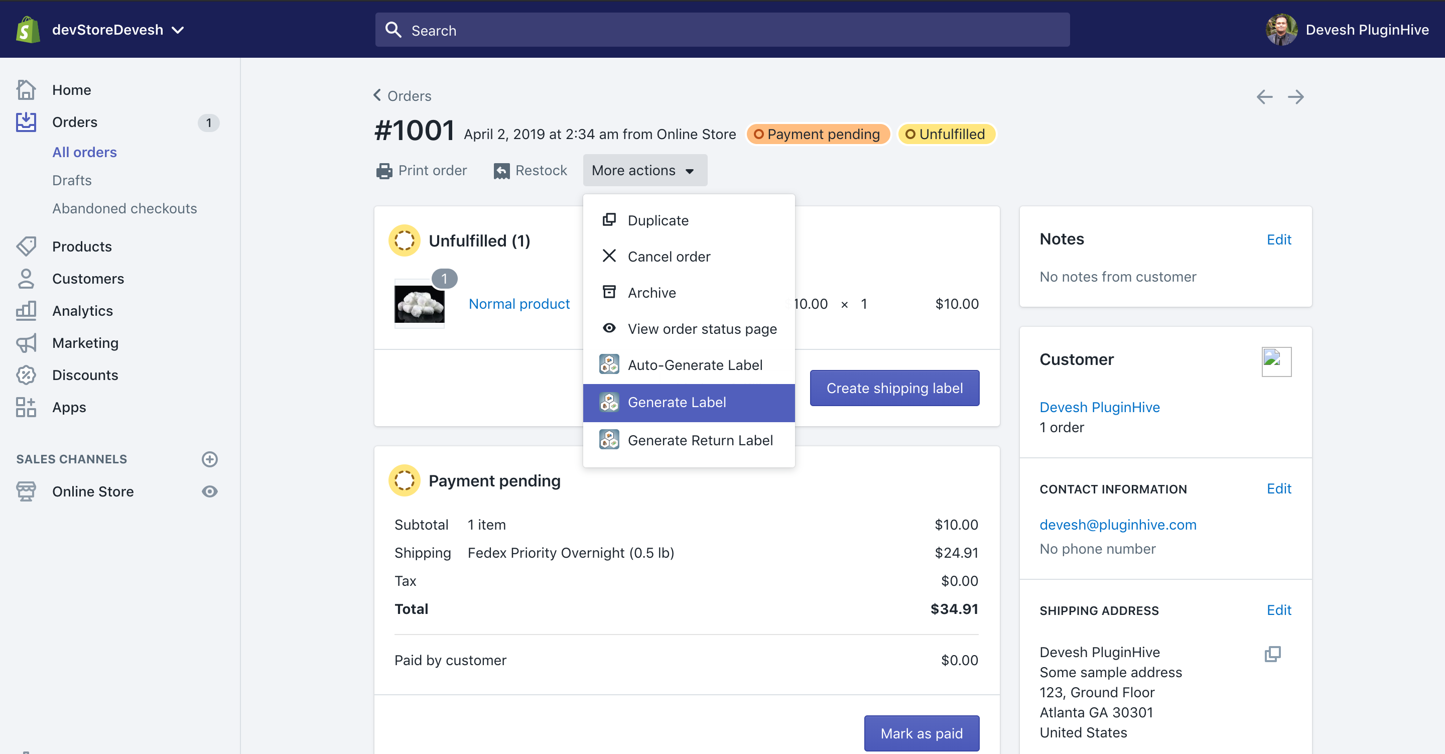 create fedex shipping label