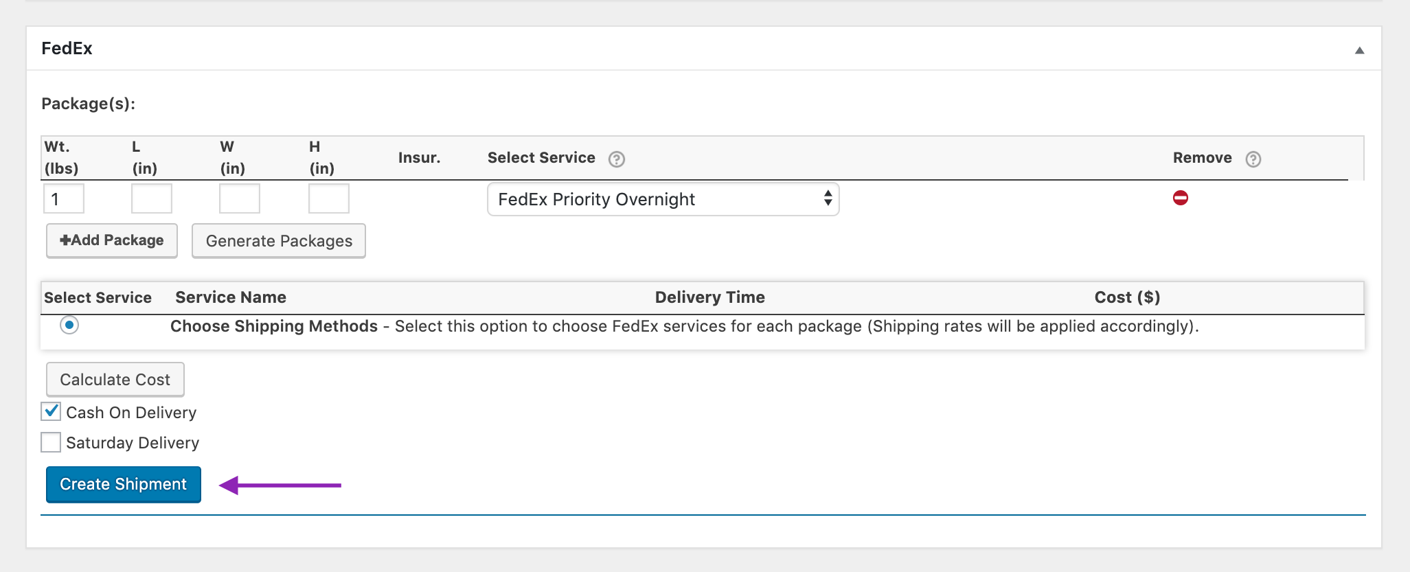 create fedex shipping label