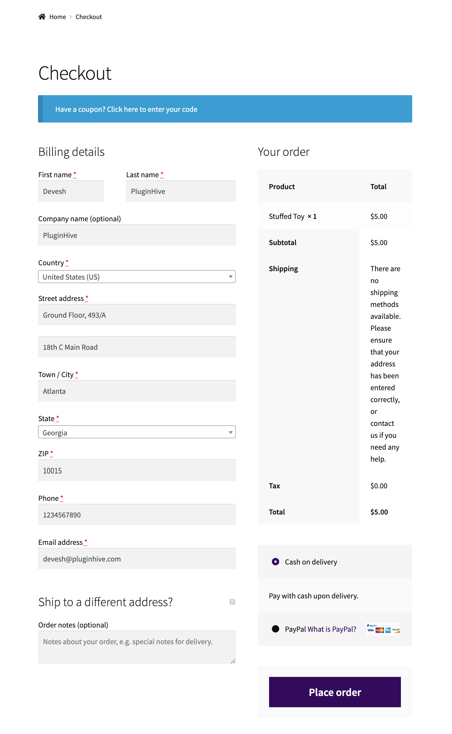 checkout fedex address validation