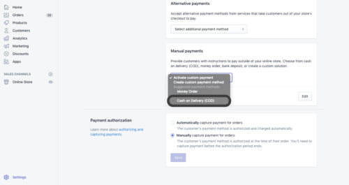 manual payments