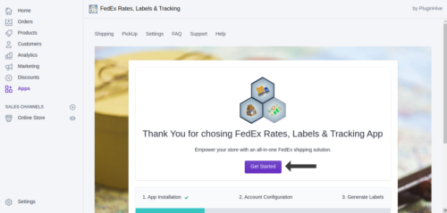 FedEx credentials to configure your account