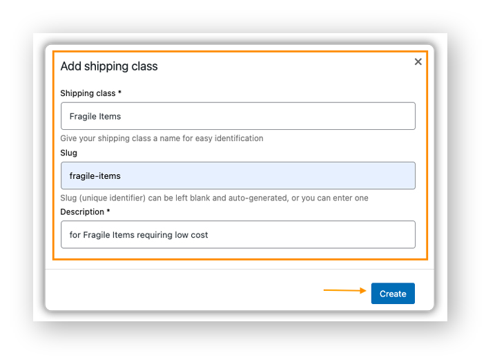 add shipping class
