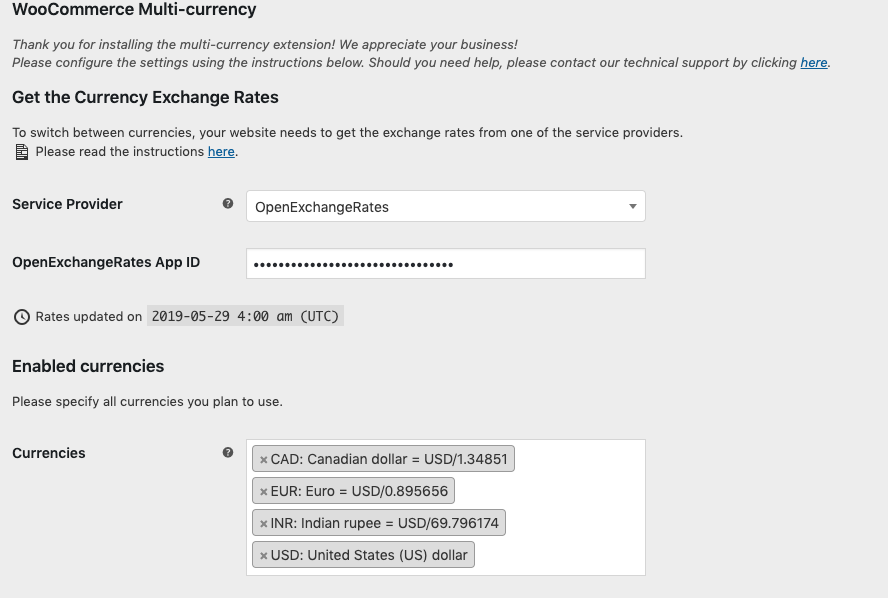 woocommerce multiple currencies