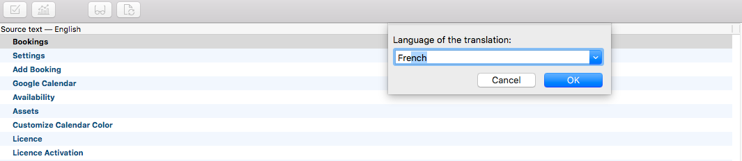 Select language