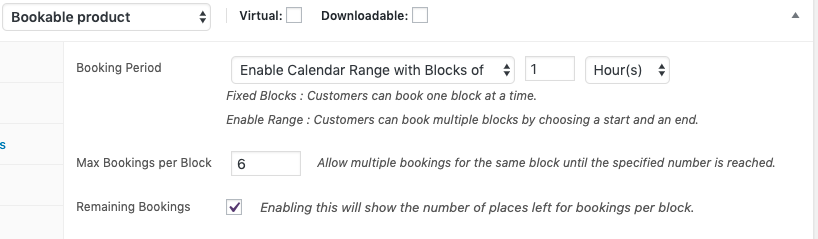 set the maximum bookings per block