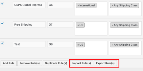 mport or Export your Shipping Rules