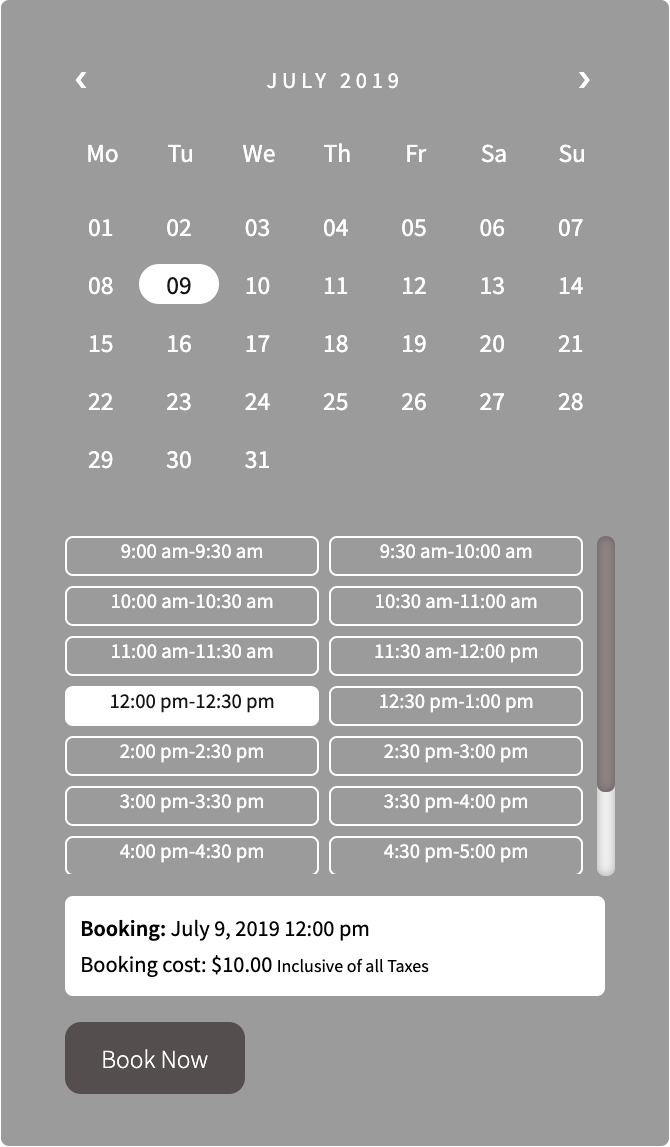 booking calendar 2