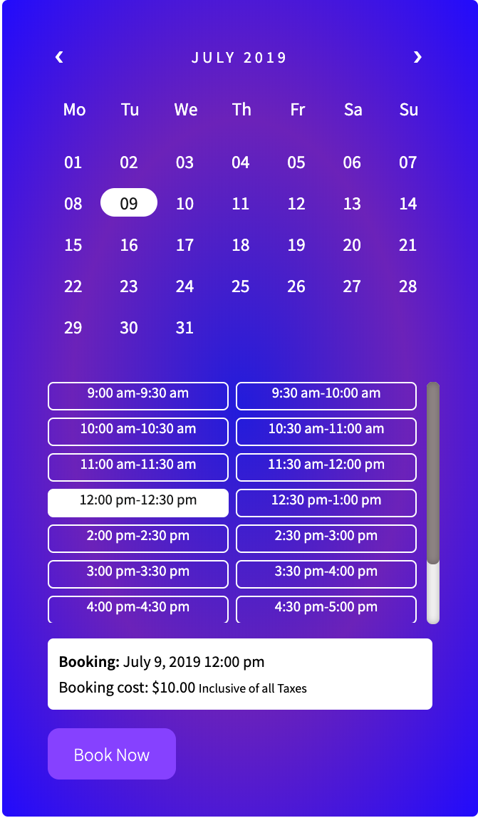 booking calendar 5