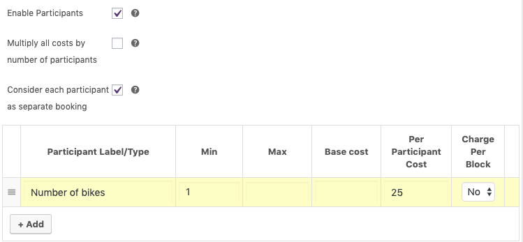 Booking Participants