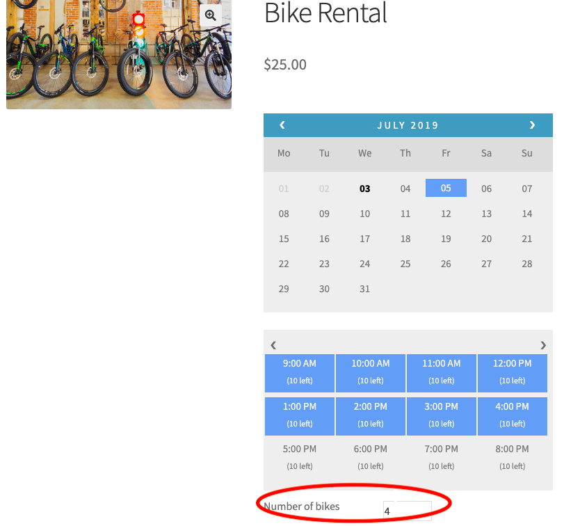 Bike rental store