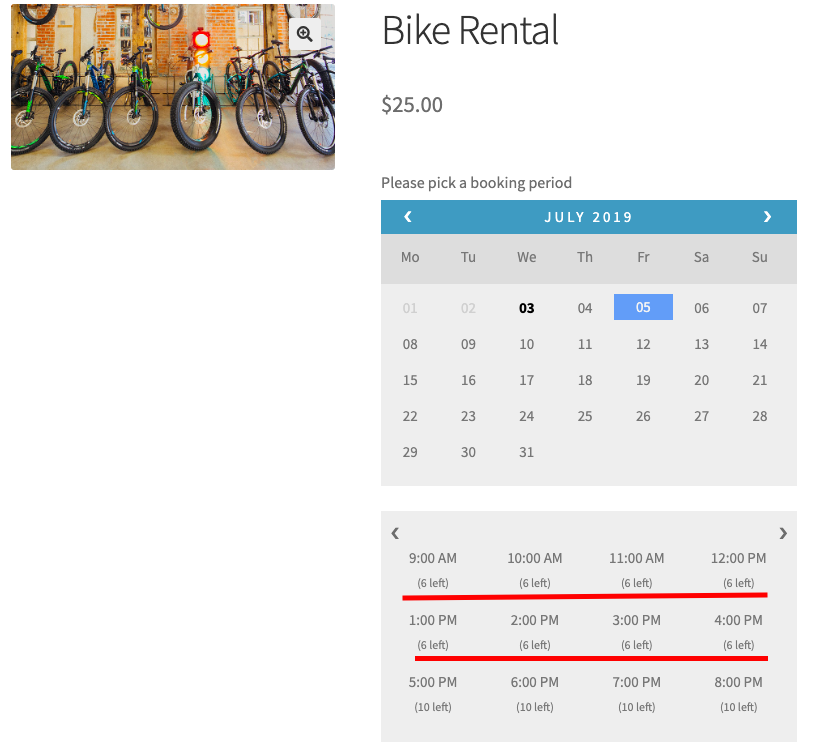 Bike rental store