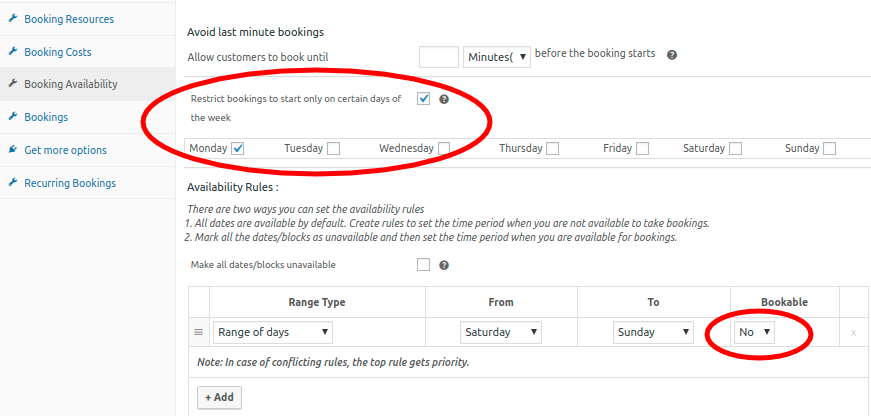 Online Recurring booking