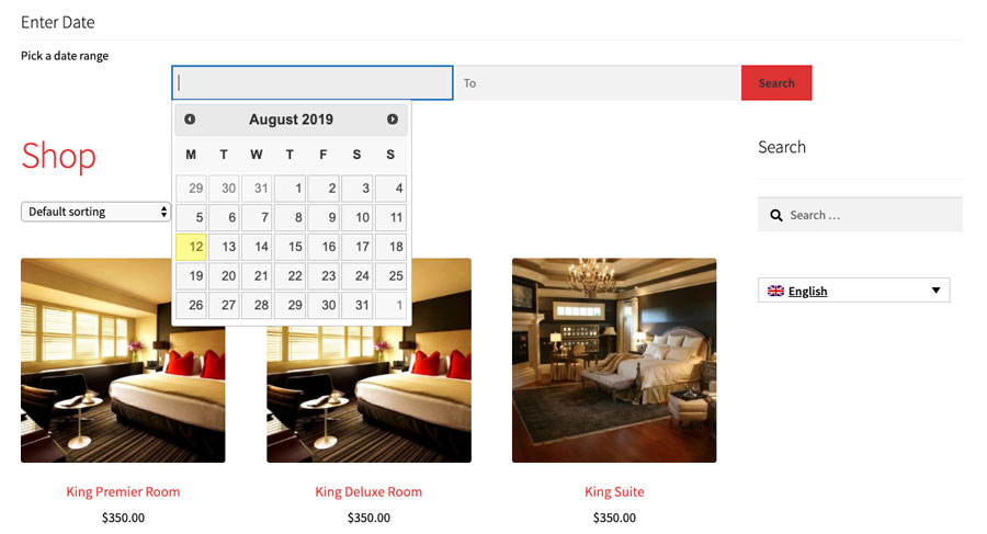WooCommerce Bookings Search