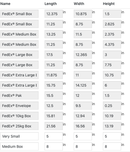 FedEx Standard Boxes
