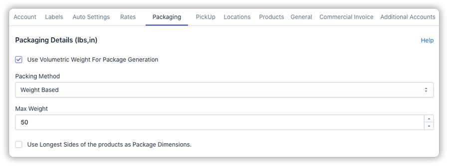 Weight-based-packing