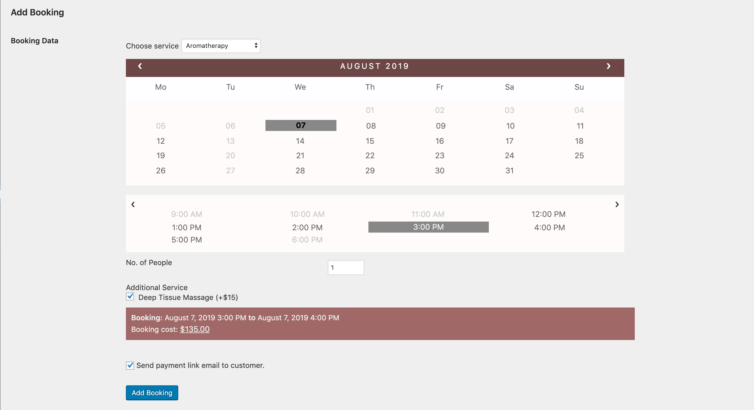 manual woocommerce bookings